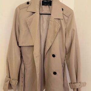 Tan Double-Breasted Trench Coat